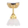 1:12 Dollhouse Miniature Ceiling Light Innovative White Flower Shape Vivid LED Mini Light Dollhouse