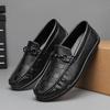 Роскошные мужские повседневные туфли из черной кожи, новые формальные туфли, кроссовки, дизайнерские мужские лоферы, дышащие слипоны для вождения