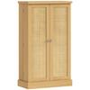 104 cm Rattan Kitchen Cabinet with 5-Tier Shelf, 12 Spice Racks and Adjustable Shelves, Natural