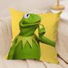 Funny KKermit the Frog Cushion Cover Soft Plush Fabric DoubleSided Printed Sofa Cushion Cover for All Seasons Home Decor Gift