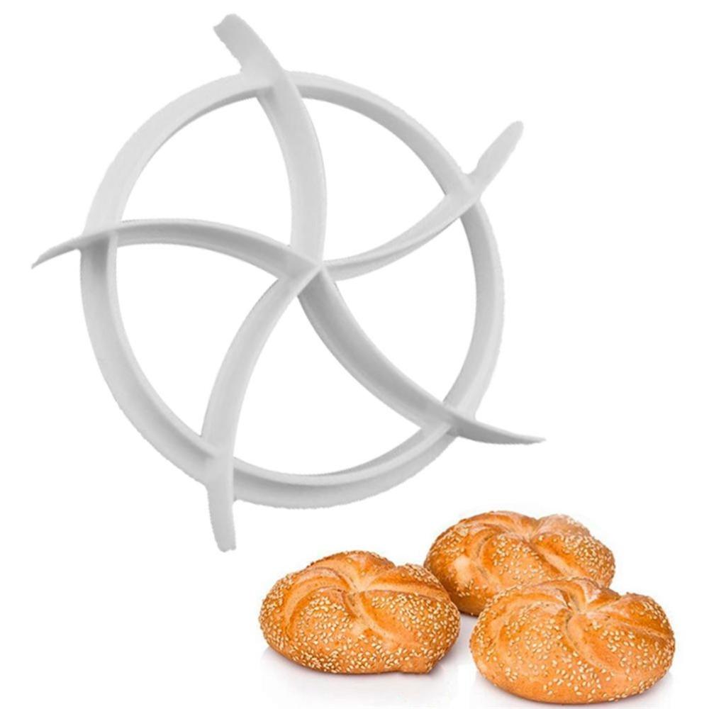 2PCS Round Shape Bread Dough Press Mold PP Pastry Cutter Set New Bread Roll Mold DIY Home Baking