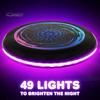 Kids Soft Flying Disc Toy Light-up Throwing Disc Game Outdoor Garden Lawn LED Flying Saucer Parent-child Family Game Boys Girls Gift
