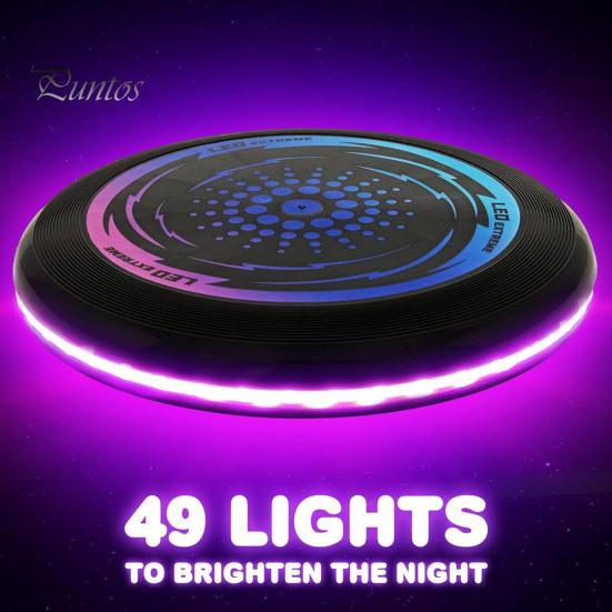 Kids Soft Flying Disc Toy Light-up Throwing Disc Game Outdoor Garden Lawn LED Flying Saucer Parent-child Family Game Boys Girls Gift