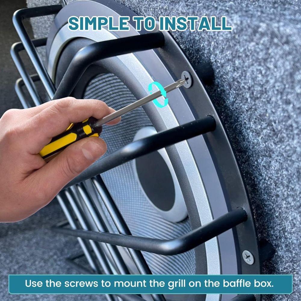 8/10/12 Inch Metal Subwoofer Grille Rounded Edges Audio Speaker Protector Car Audio Systems