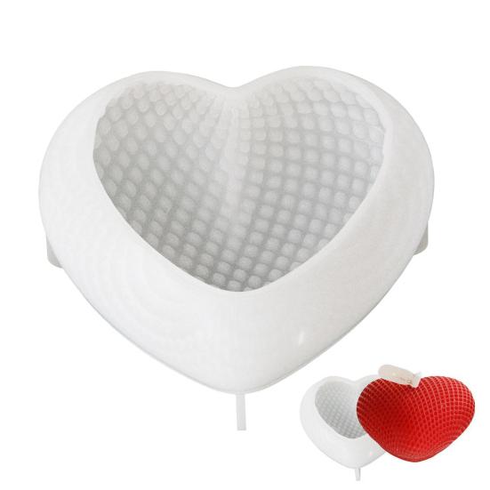Силиконовая форма в форме сердца Антипригарная сетчатая форма для выпечки для конфет, помадок, печенья, принадлежности для изготовления мыла своими руками, подарки на День святого Валентина