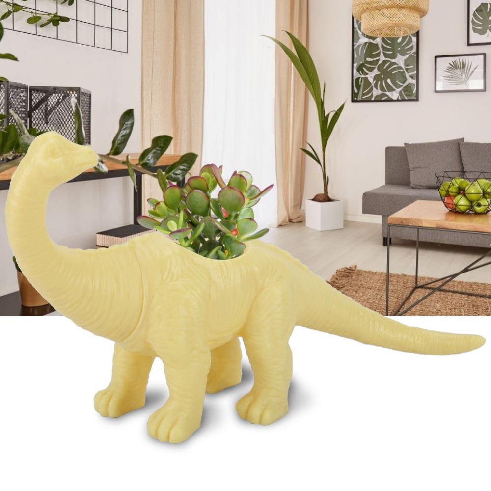 Yellow Animal Planter PVC Garden Decoration Pot Personality Dinosaur Flower Pot For Home Decor