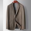 Весна и осень Легкий роскошный деловой пиджак в западном стиле для людей среднего возраста и молодежи, однотонный однобортный пиджак из микроэластичной ткани