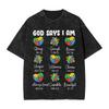 Autism Dad Autism Awareness American Flag USA Washed T Shirts Streetwear Vintage TShirts  Tees for Men Women Short Sleeve