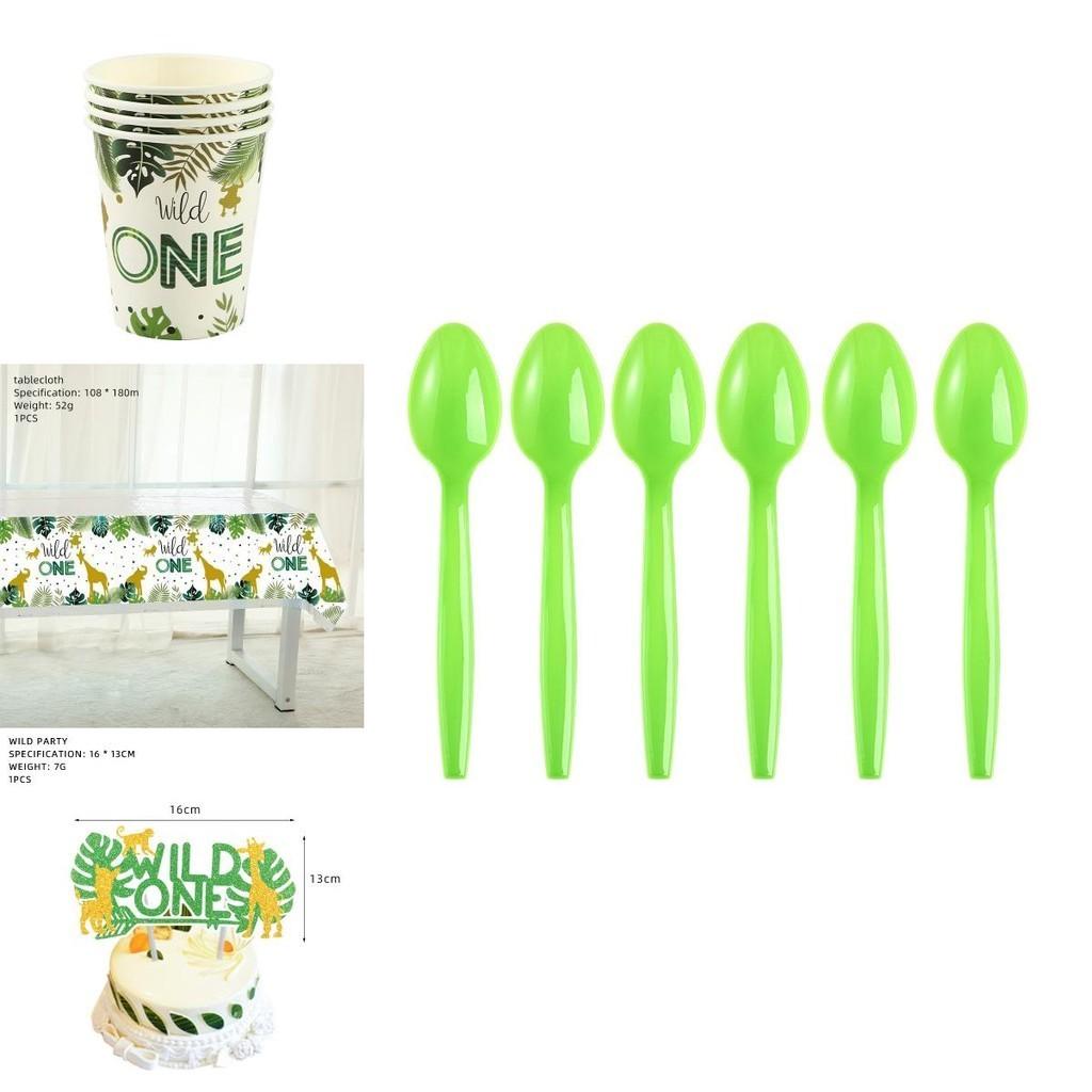 Make Your Party Shine With These Green Themed Forest Animal Wild One Decorations