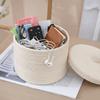 Hand Woven Toys Storage Box Dustproof Storage Container Cotton Thread Basket  Office Supplies