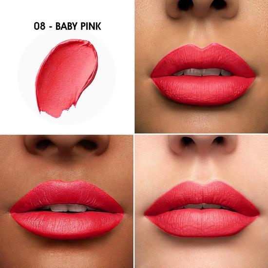 Colors Queen Color Stay Matte Lipstick | Highly Pigmented with Smooth One Swipe Application | Smudge Proof |  (08 - Baby Pink, 2.1g)