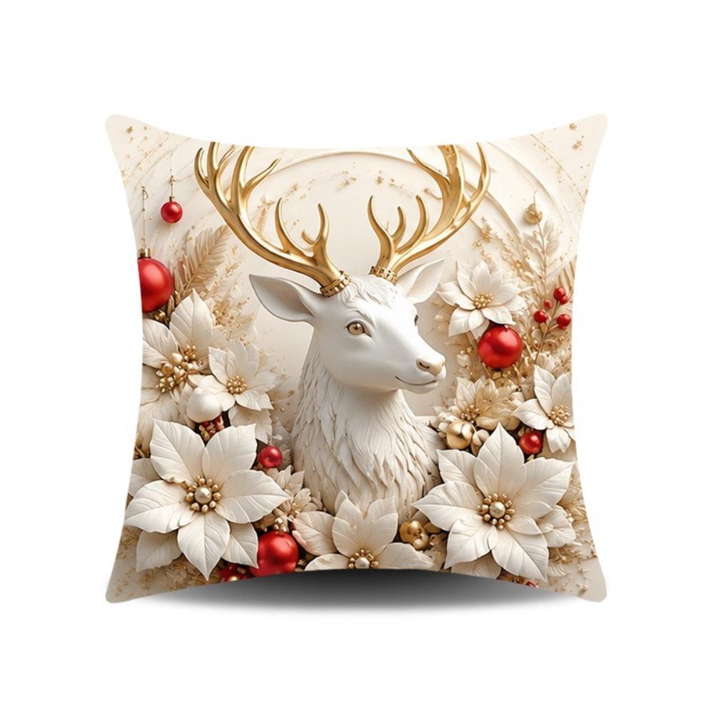 Detachable Soft Christmas Pillow Covers 45x45cm Christmas Themed Pillow Case Sofa House Room