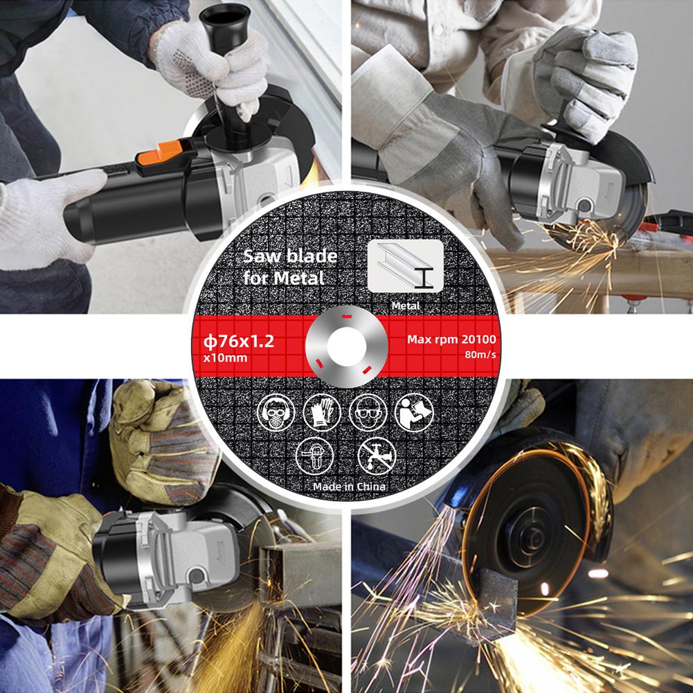 Диски для резки металла, 76 мм, лезвия для колес, круговая шлифовальная машина из смолы, угловая шлифовальная машина