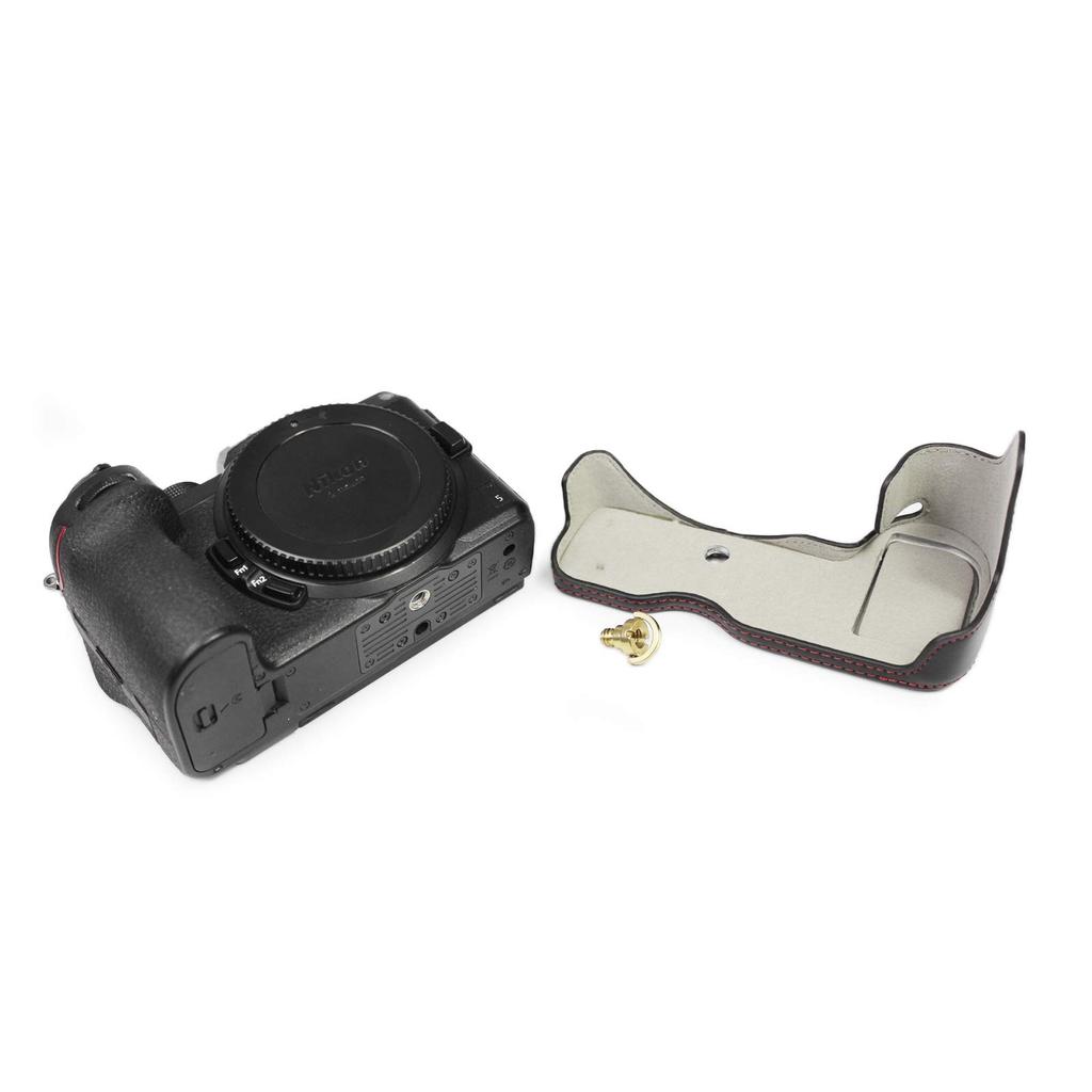 Kinokoo Half Case Cover for Nikon PU Leather Camera Case Z7/Z6/Z5, (Black)