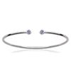 [M9949] - Open Silver Bracelet 'Sissi' Silver Purple (rhodium-plated) - 58 Mm 2 Mm