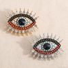 Rhinestone Office Brooch Badge Eye Shaped Pin Fashion Accessory for Parties Trendy Gifts Jewelry