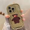 Противоударный чехол с милым медведем из мультфильма для Iphone 11 13 12 14 Pro Max, глянцевая задняя крышка для Iphone 14 Plus, милый мягкий чехол