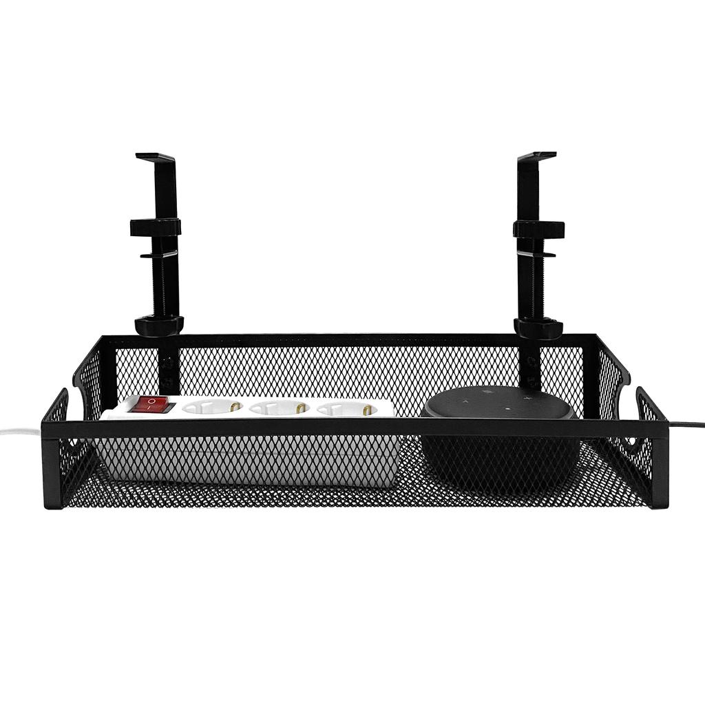 Organizador de Cables Escritorio 35x13x20 cm Nyana Home | Bandeja Bajo Mesa sin Taladro | Gestión de Cables y Regletas
