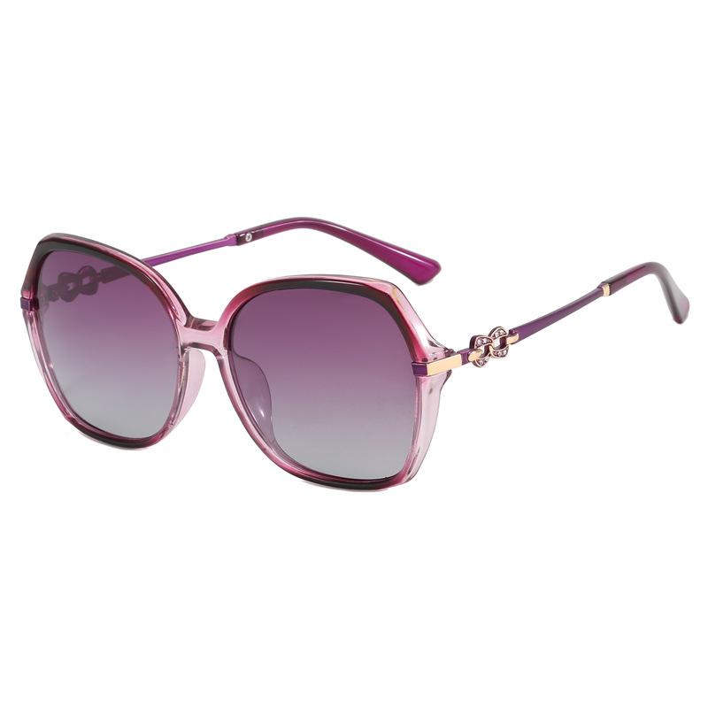 New polarized anti-ultraviolet oval frame high-end sunglasses women's sunglasses European and American fashion