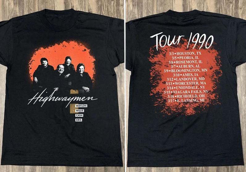 Футболка унисекс The Highwaymen Tour 1990