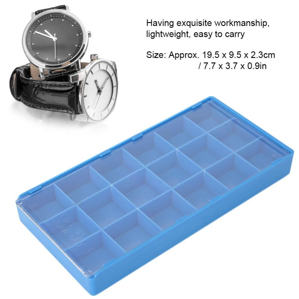 18 Grid Watchmaker Repairing Tools Storage Tray Plastic Watch Parts Organizer Beads Holder
