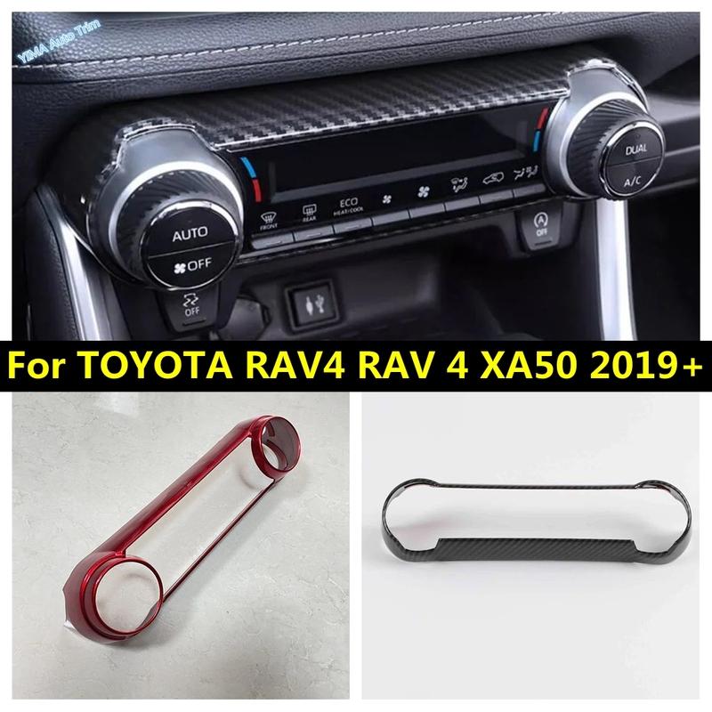 Air Conditioning Knobs Control Panel Fan Speed Button Cover Trim For TOYOTA RAV4 RAV 4 XA50 - 2024 ABS Kit Accessories