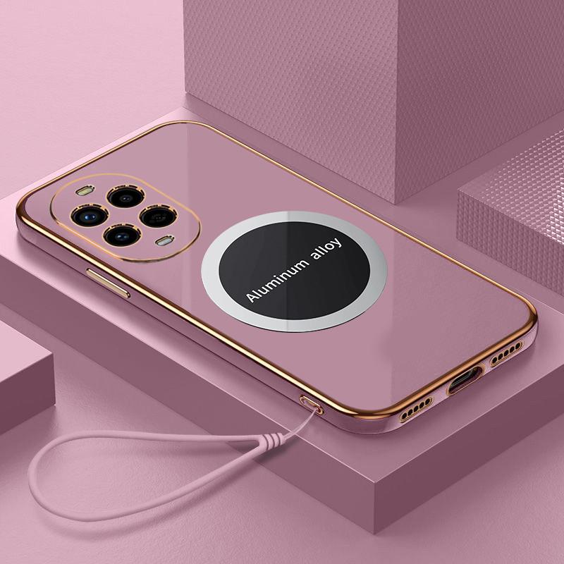 Для Huawei nova 13 Pro Чехол nova 13 Pro Чехол для телефона Магнитное притяжение Роскошное квадратное покрытие Ударопрочный силиконовый чехол на заднюю панель