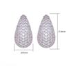 Micro-inlaid Diamond Zircon Water Drop Earrings for Women with Light Luxury High-end Hollow Earrings
