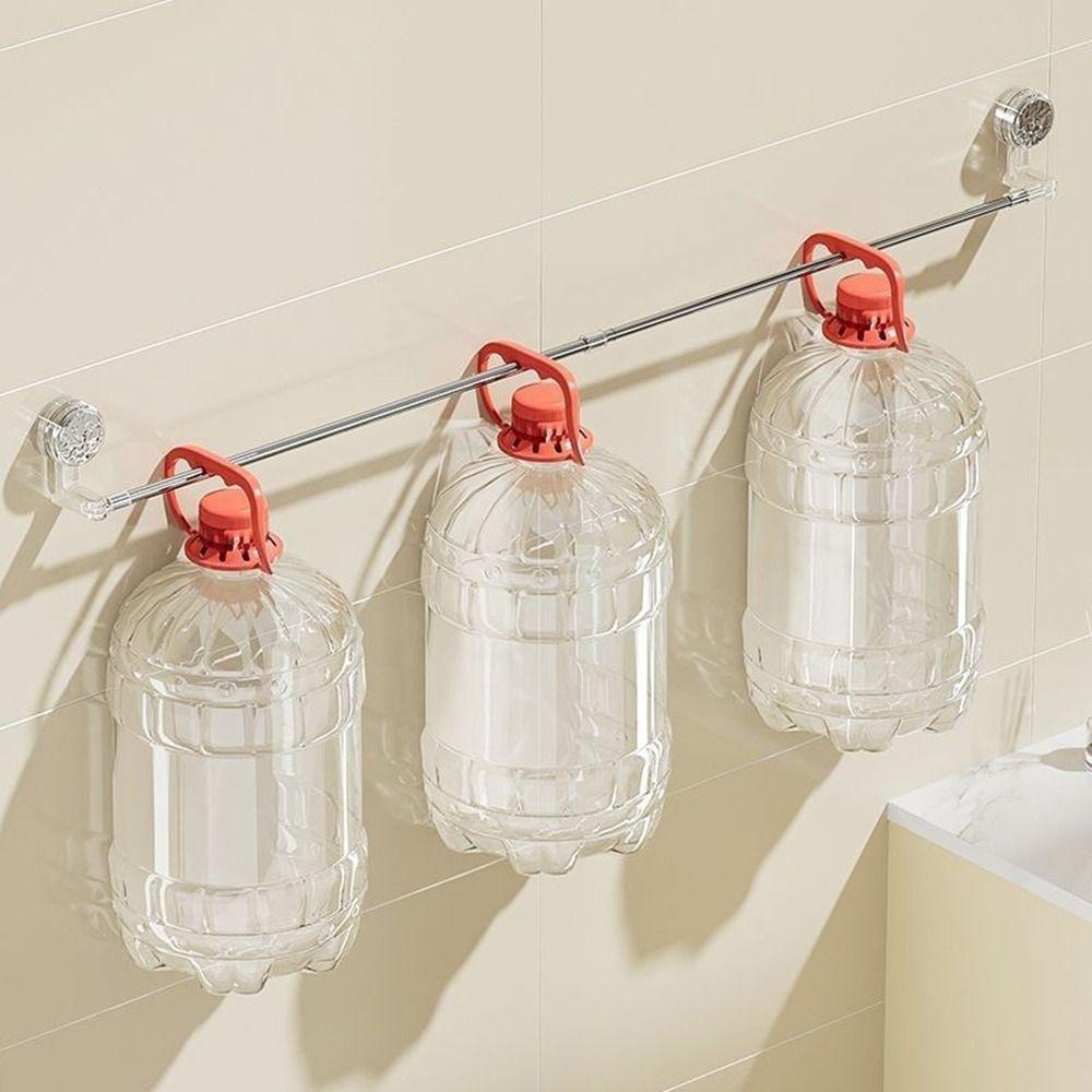 Настенная вешалка для полотенец на присосках, вращающаяся телескопическая штанга для полотенец, держатель для полотенец, подвесная штанга