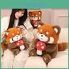 Plush Raccoon Mushroom Toy Cartoon Stuffed Doll Kids Birthday 2636cm Gift