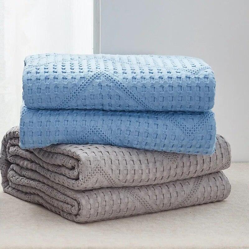 Японское клетчатое хлопковое одеяло, марлевое летнее одеяло, одеяло с кондиционером, двуспальное покрывало для маленьких детей и взрослых, покрывало на кровать