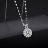 Light Luxury Moissanite Necklace for Women's Sun Flower Clavicle Chain Niche Design Exquisite