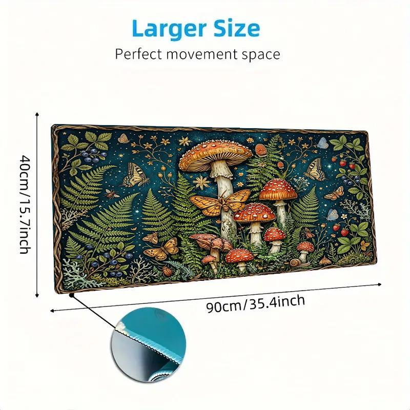 Colorful Mushroom Color Mouse Pad Large Gaming Table Cushion Non-slip Laptop Tablet Big Mousepad XXL Mat Mini PC Playmat With Lock edge