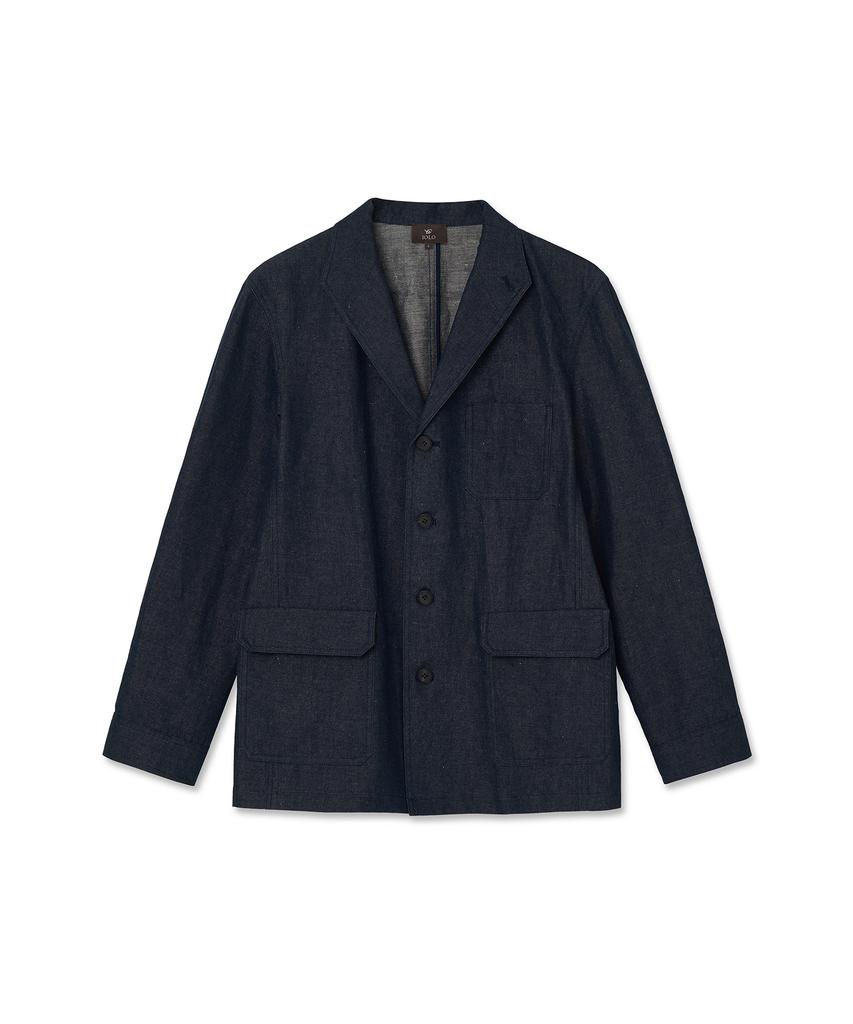 Iolo Cotton Linen Teva Jacket_Indigo