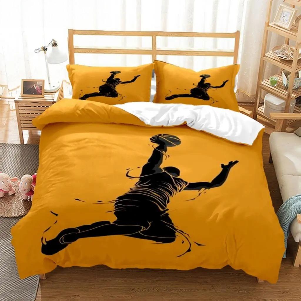 3D Printed Basketball Bedding Set Basketball Duvet Cover Double Twin Full Queen King Adult Kids Bedclothes Quilt Cover