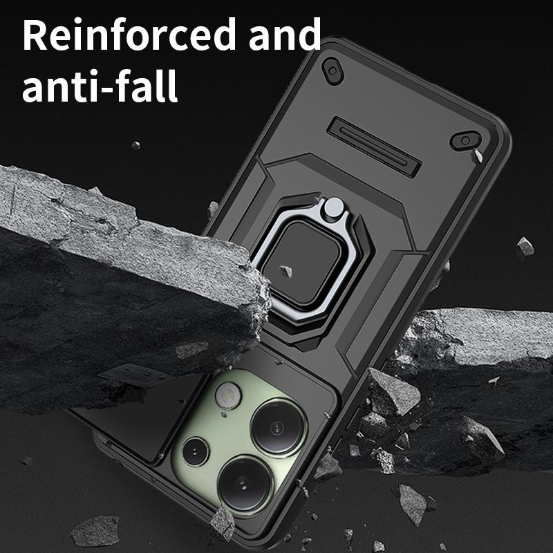 Чехол Armor для Xiaomi Poco X6 Pro 5G F6 F5 M6 Pro C65 защитный чехол кольцо магнитный держатель чехол Fundas Capa