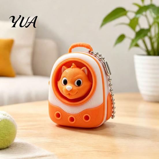 Parrot Backpack Clicker Animal Fidget Toy, Dog Cat Penguin Finger Toy Clicker, Stress Relief Handbag Decorative Accessory Compact Toys