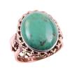 Натуральный тибетский бирюзовый драгоценный камень 925 пробы цельное серебро двухцветное кольцо размер 9US E5F24
