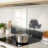 Glass Kitchen Chopping Boards with Lone Tree Graphic 2x40x52 cm