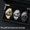 3-Piece Watch Мужские Часы Часы на Стальном Ремешке Кварцевые Часы Спортивные Мужские Часы Светящиеся Часы