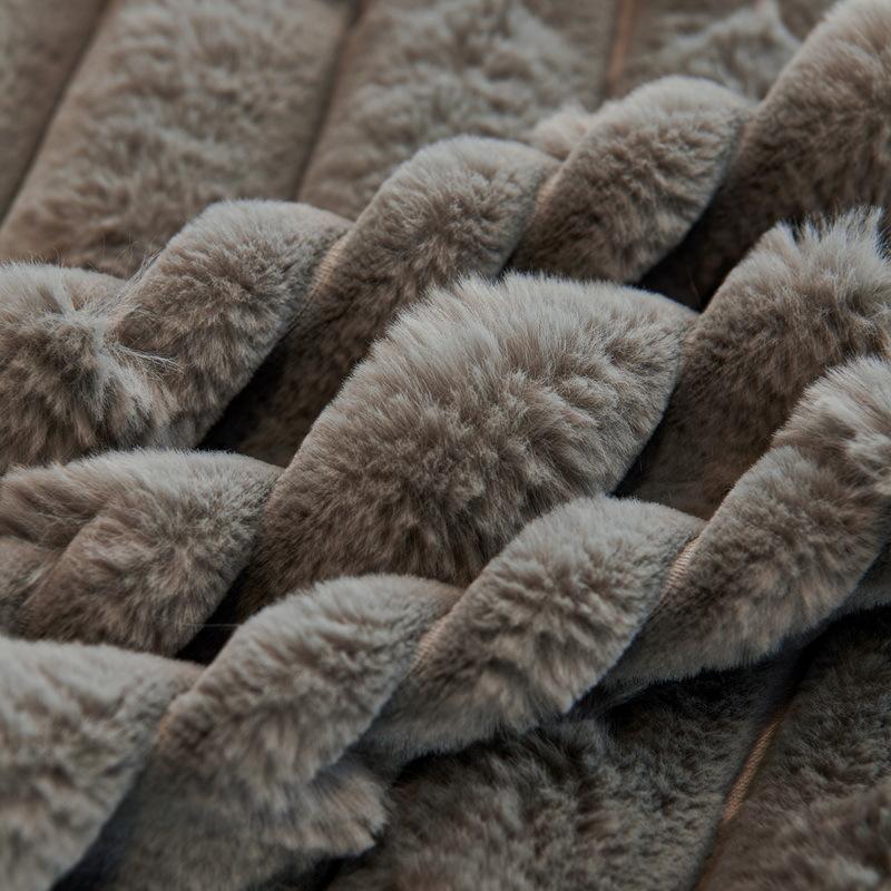 Зимний чехол для дивана из меха кролика, ультрамягкий чехол, полотенце, одеяло, плотный, универсальный, для защиты мебели, домашний декор