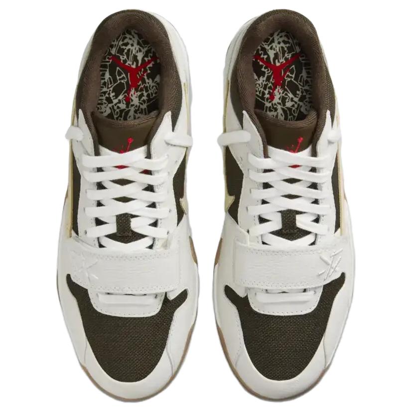Travis Scott x Air Jordan Jordan Jumpman Jack TR Парус Унисекс Кроссовки Кремовый Муслин Темно-Мокко FZ8117-100