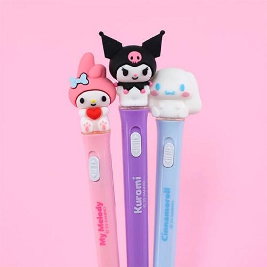 Sanrio Figure Light Pen 3-piece Set My Melody, Mixed Colors, 1 Set, a Popular Character In Korea