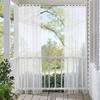 Patio Waterproof Voile Sheer Outdoor Garden Curtains Eyelets Yard Divider Gazebo Pergola Curtains Panel Tulle Net Window Drapes