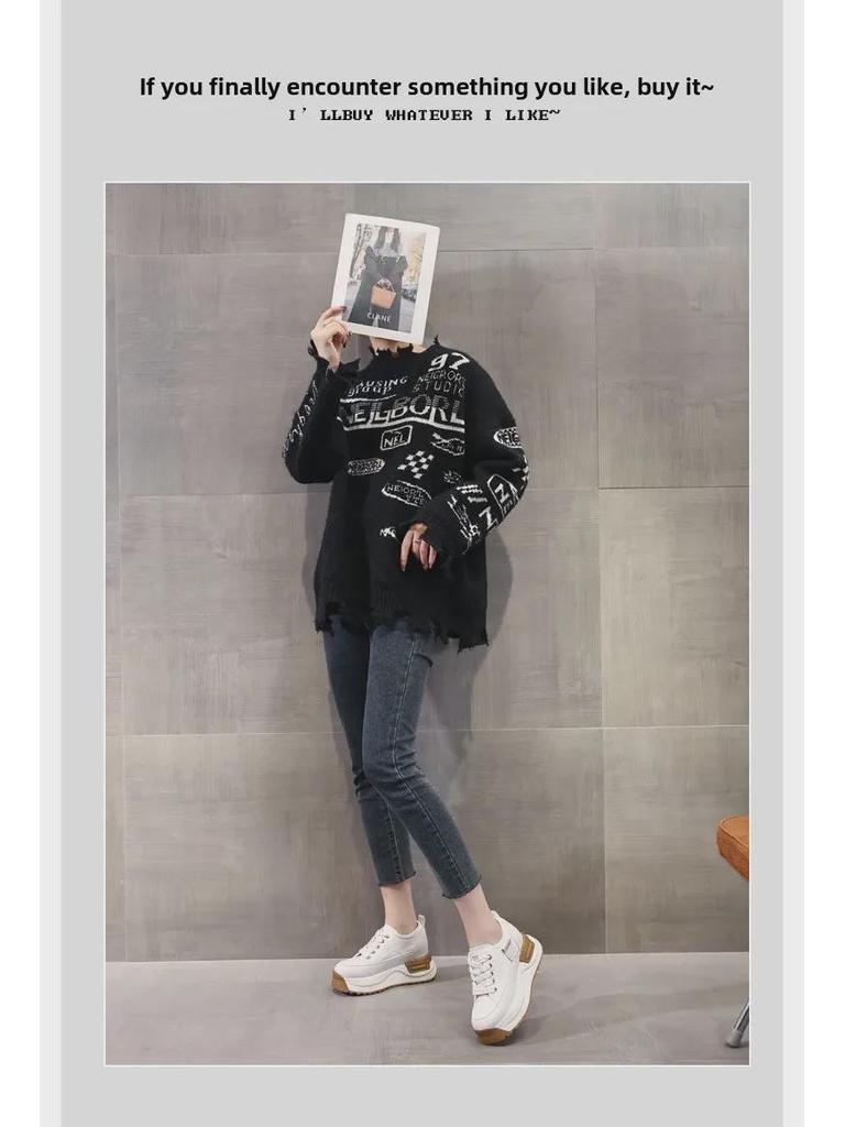 SJN882-1 Women's 2024 Spring Trendy Thick-Soled Breathable Casual White Shoes