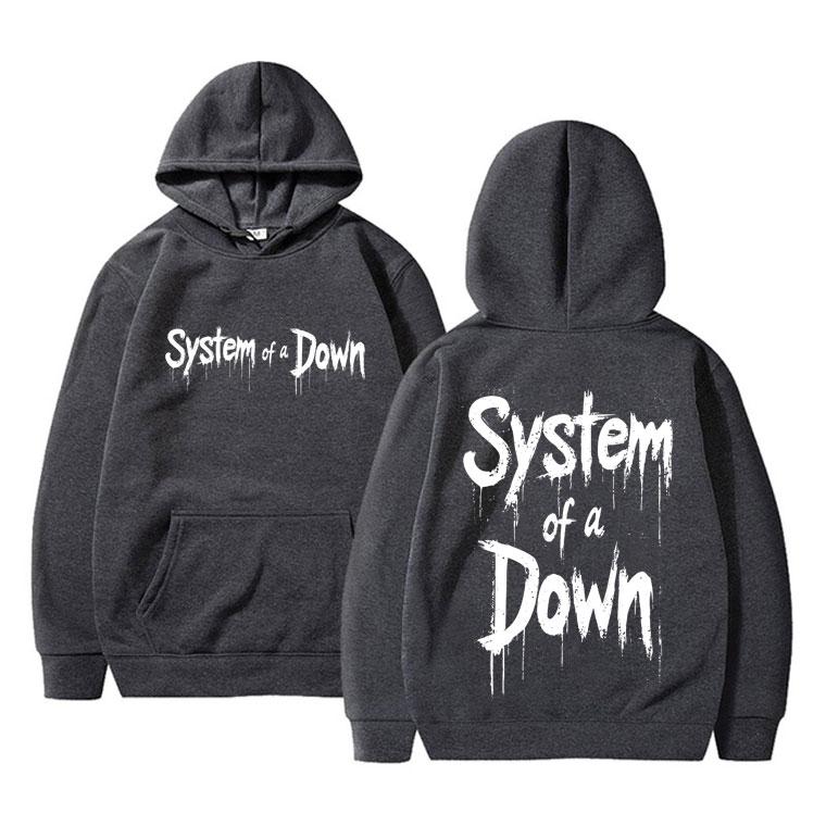 Alternative Metal Rock Band System of A Down Logo Graphic Hoodie Men Women Fashion Popular Pullover Man Casual Vintage Hoodies