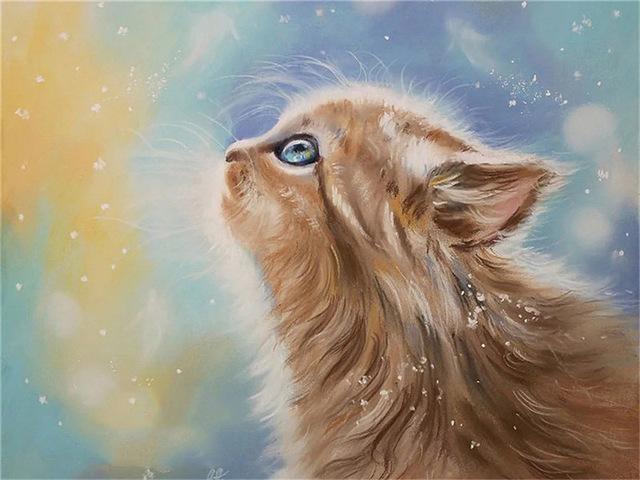 5d алмазная живопись новые поступления милый кот ручная алмазная вышивка мозаика с животными полный круглый/квадратный подарок домашний декор