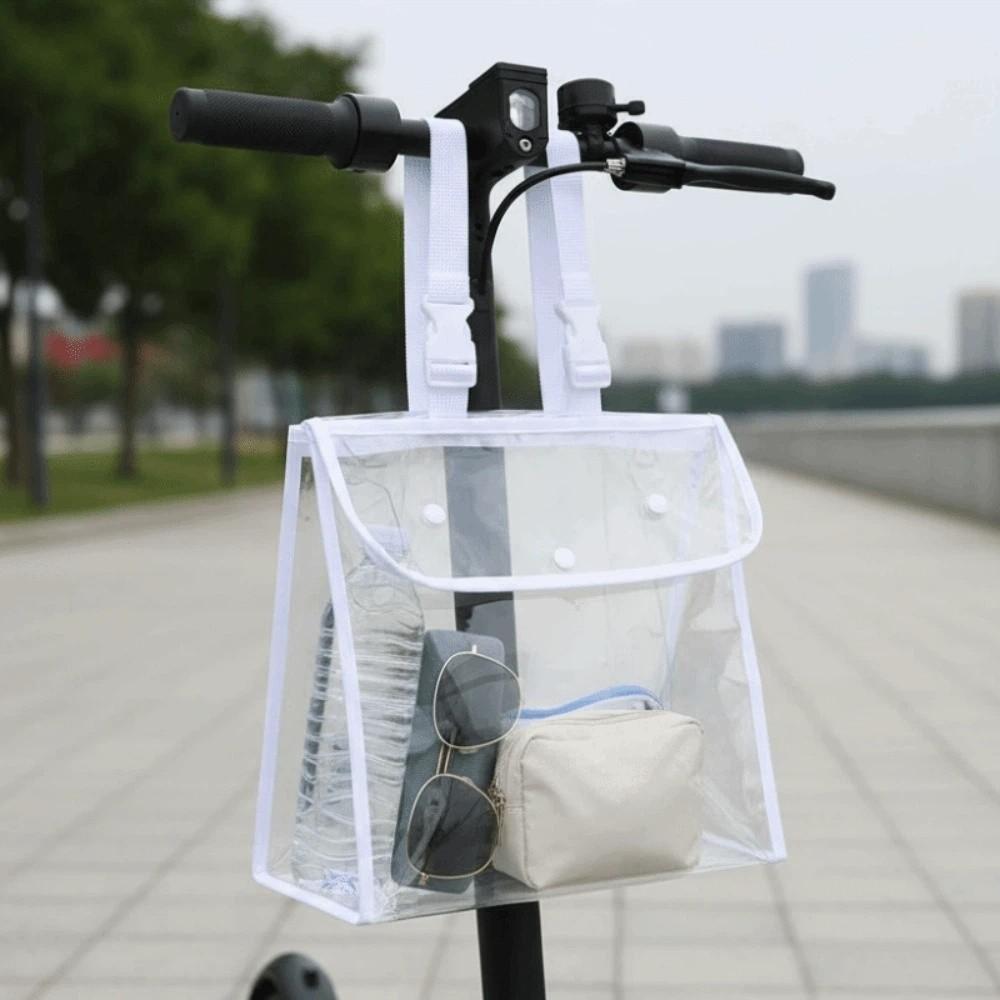 Adjustable Strap Transparent Front Hanging Bag Large Capacity PVC Electric Bike Dry Bag Universal Lightweight PVC Storage Pack