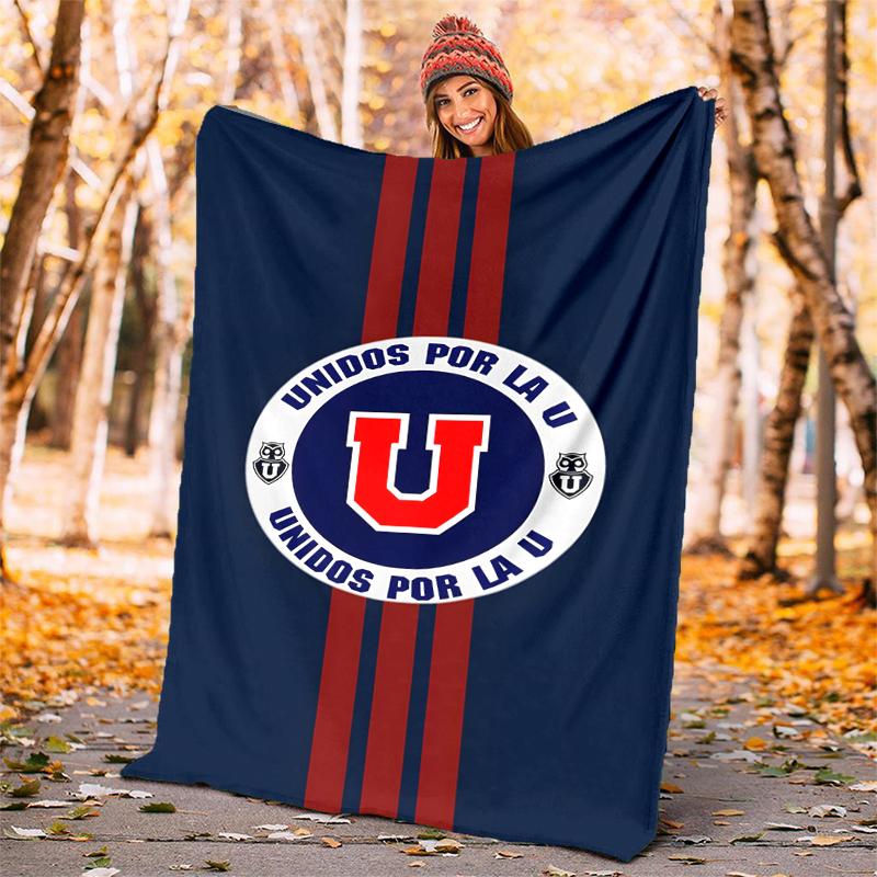 Universidad de Chile Flannel Blanket Soft All-Season Throw, Design for Camping, Car Travel, Hiking Sofa, Bed, Office Perfect Gift for Parties