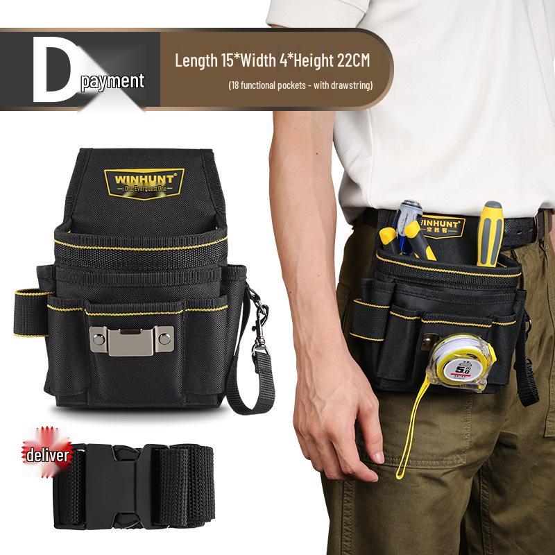 Прочный пояс для инструментов электрика: Многофункциональная поясная сумка из холста для портативного хранения